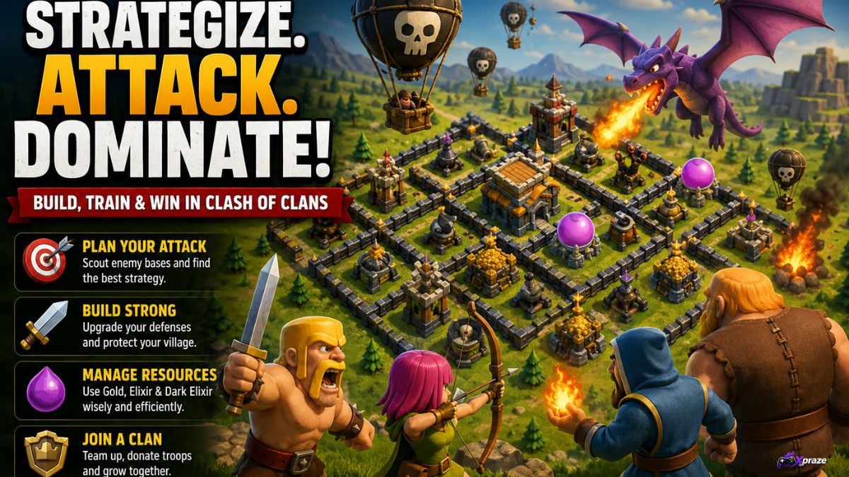 Clash of Clans beginner guide strategy showing village attack defense and resource management tips