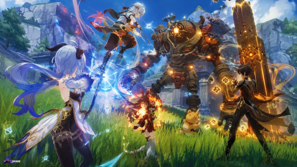 Genshin Impact combat system on Android