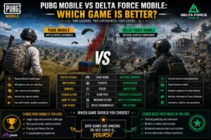PUBG Mobile vs Delta Force Mobile which game is better
