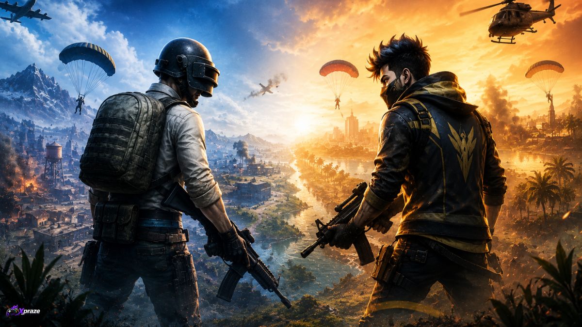 PUBG Mobile vs Free Fire MAX gameplay comparison