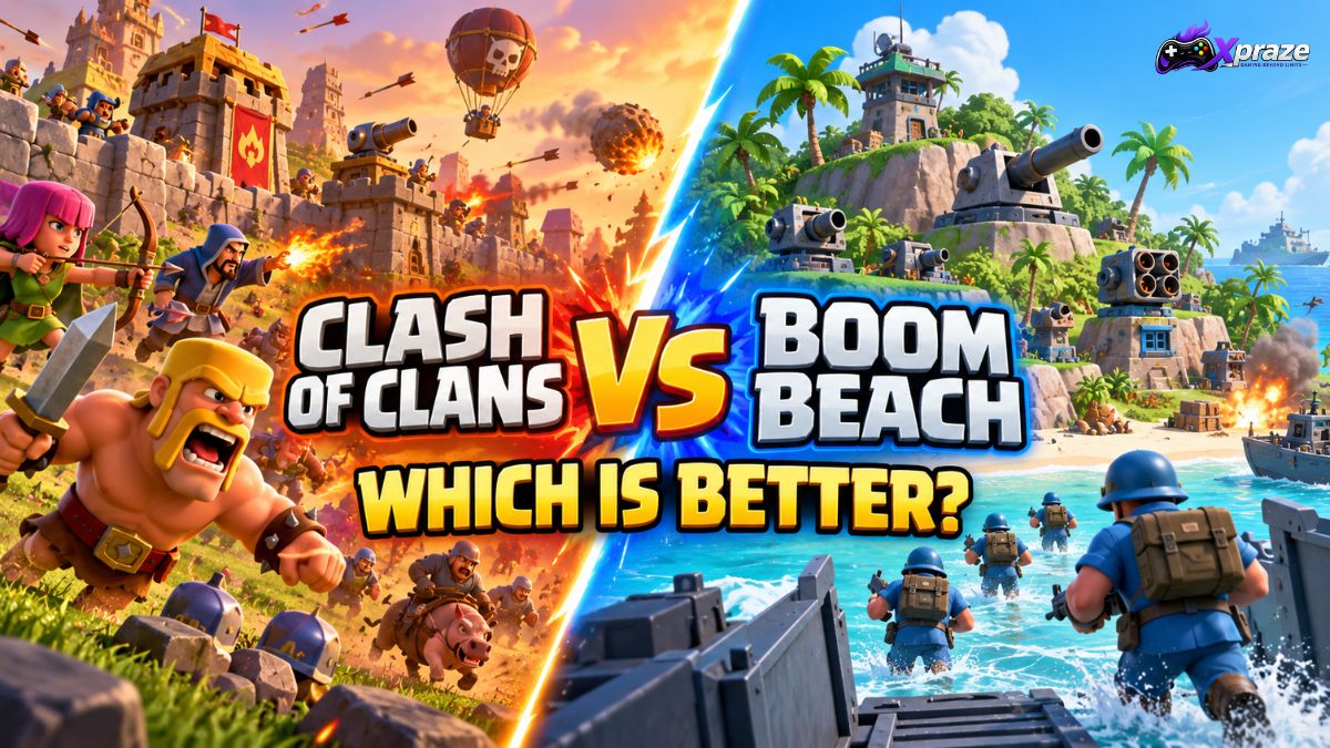 Clash of Clans vs Boom Beach comparison on Android