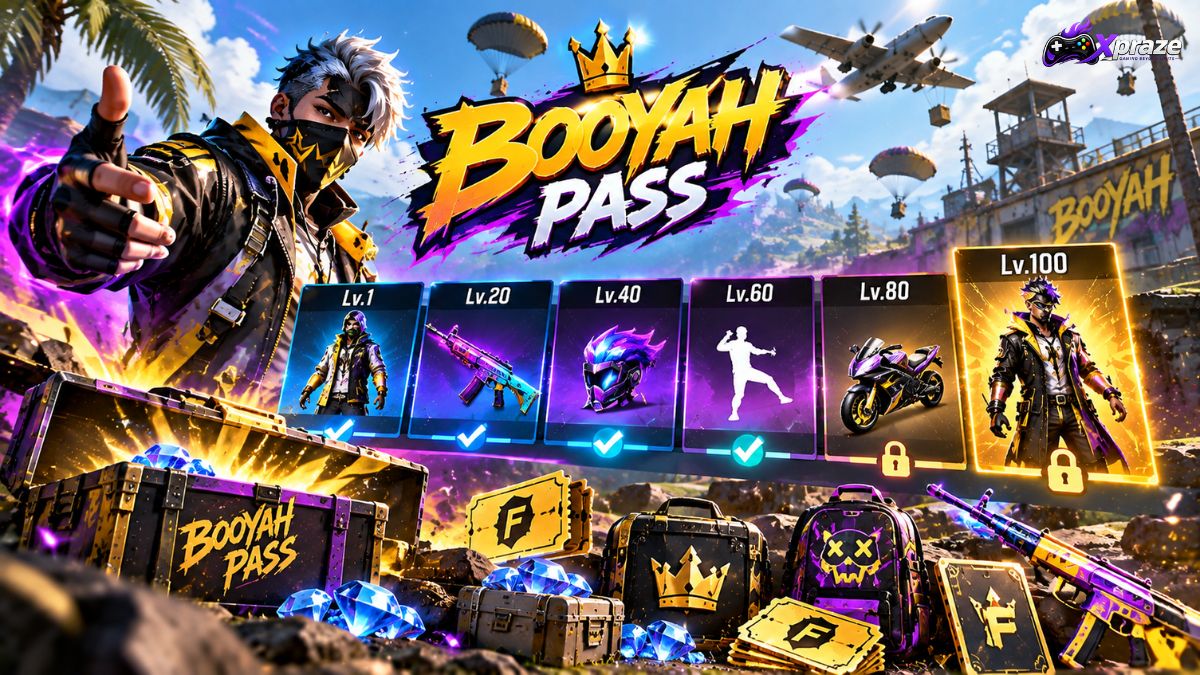 Free Fire Booyah Pass progression and rewards